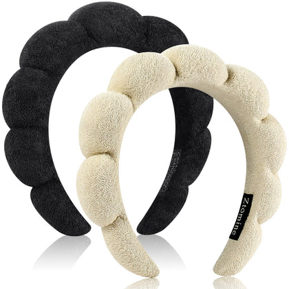 Ztomine bandeau de spa beige en éponge vue de face